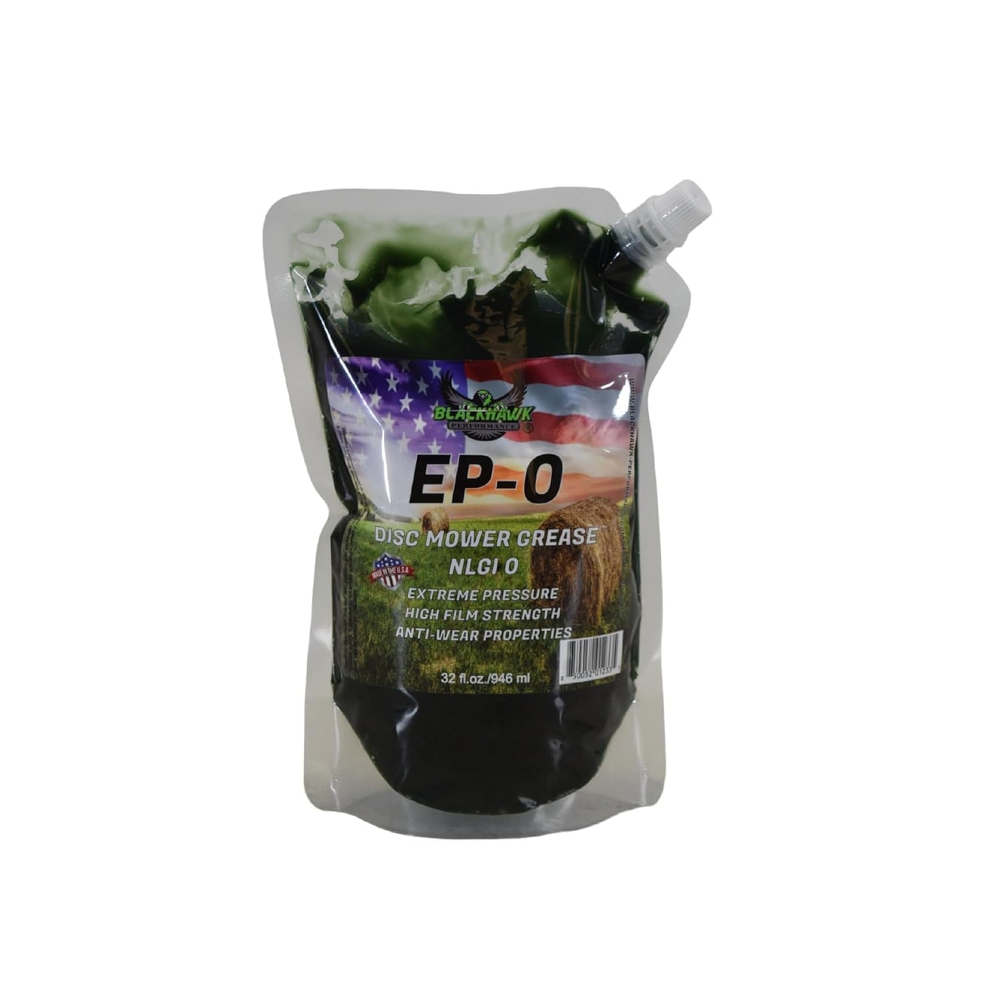 EP-0 Disc Mower Grease 32 oz EZ-Squeeze Bag Blackhawk Performance
