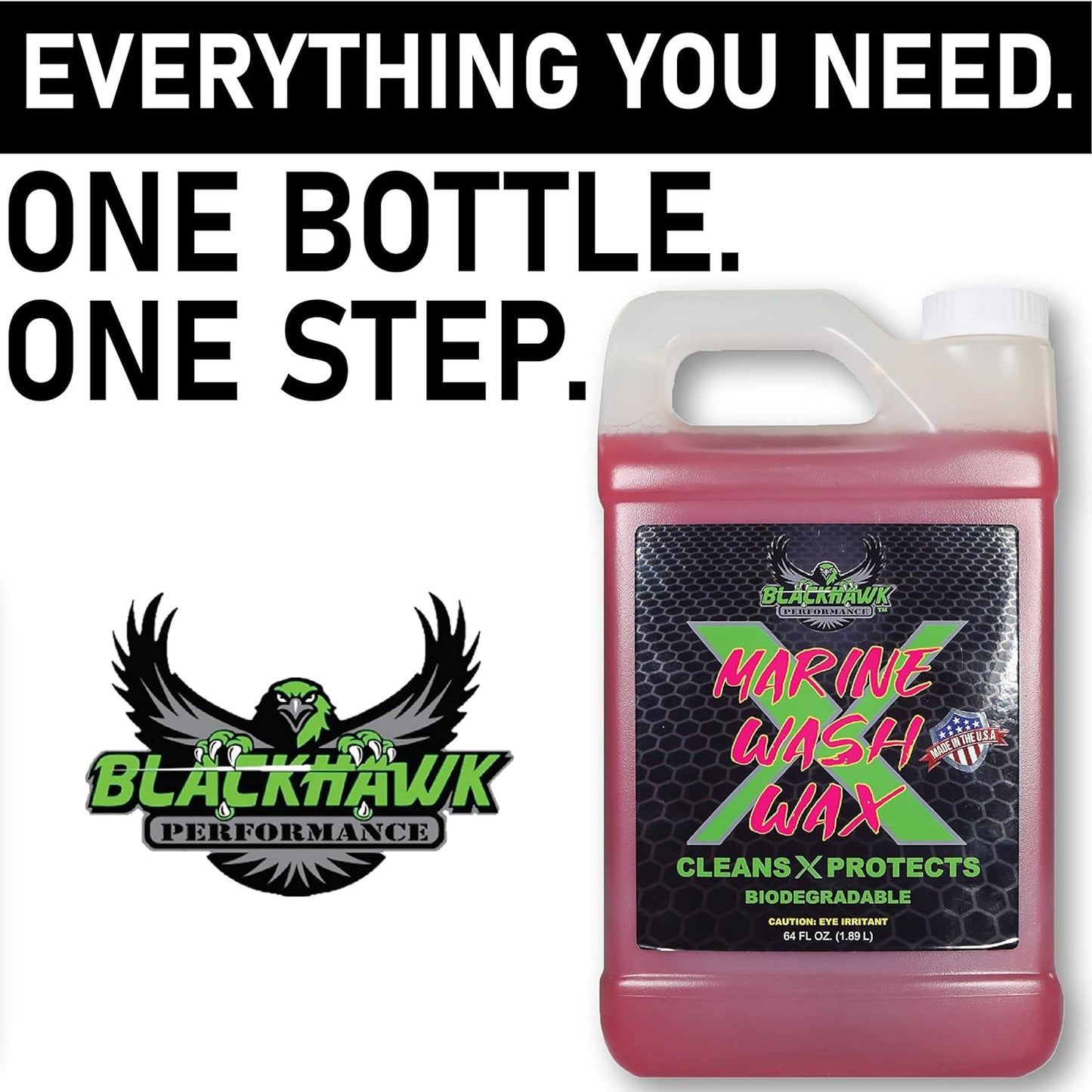 Biodegradable Marine Boat Wash X Wax, Eco Safe, Super concentrated formula Blackhawk Performance