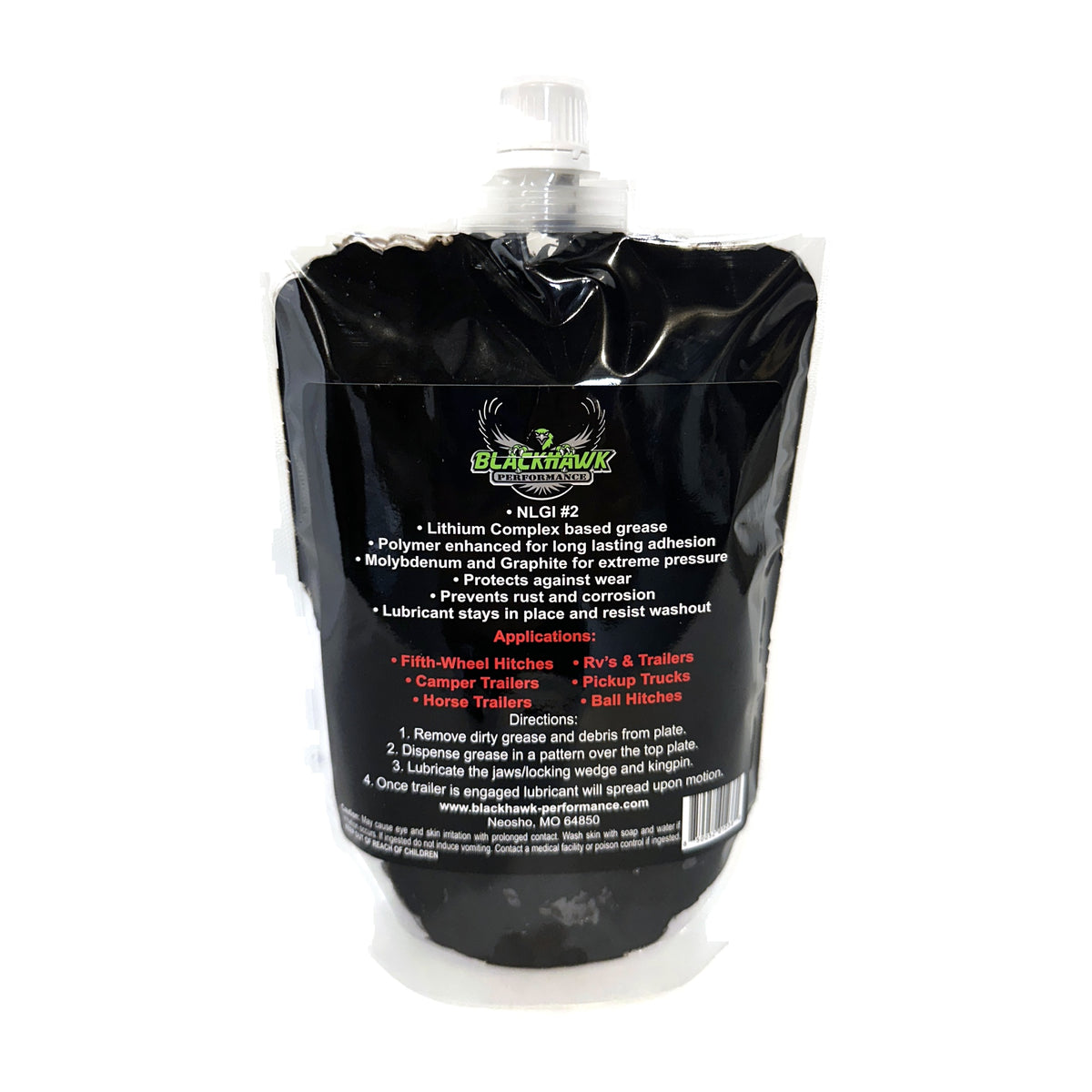 No Mess 5th Wheel and Hitch Grease (Lithium Complex NLGI #2) - EZ Squeeze Pouch 24 oz (1.5 lb)