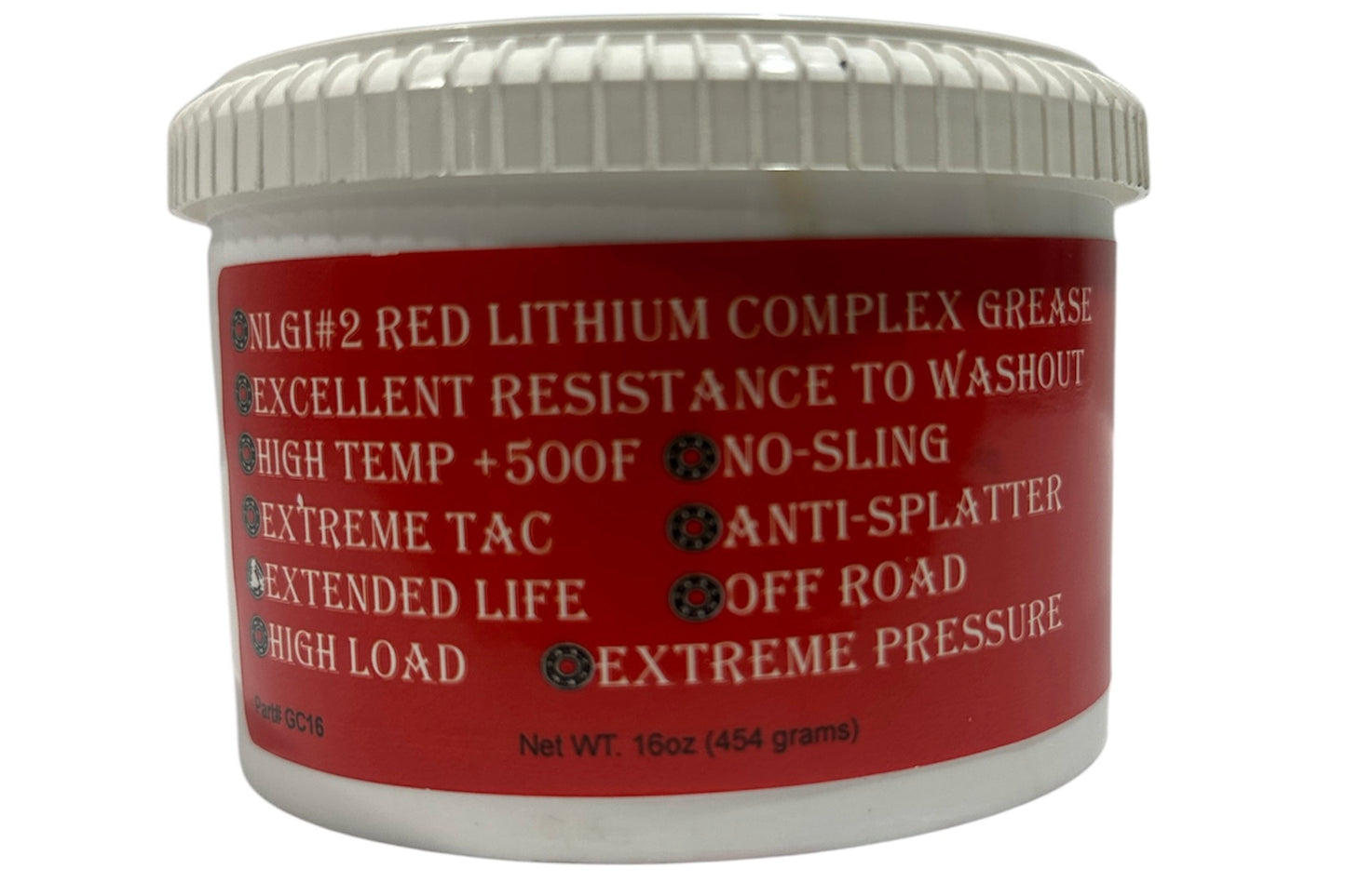 Red and Tacky Gripper Grease Lithium #2 (16oz)