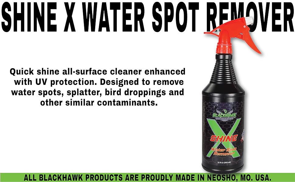 Shine X Quick Wash - Gives Quick Shiny Gloss to Any Surface - Wipes Away Streak-Free - Marine Safe - Made in USA (32oz)