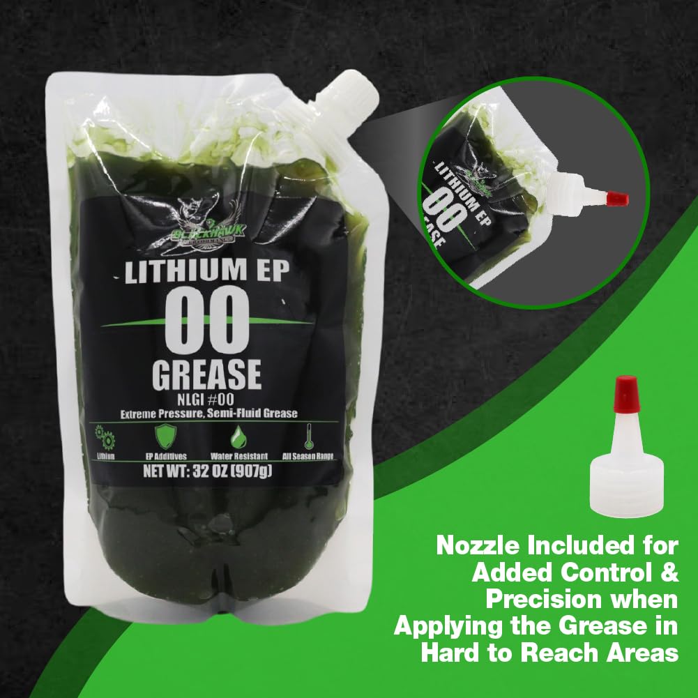 Lithium EP00 Grease for Centralized Lubrication Systems and Gear Boxes - 32 oz EZ Squeeze Pouch