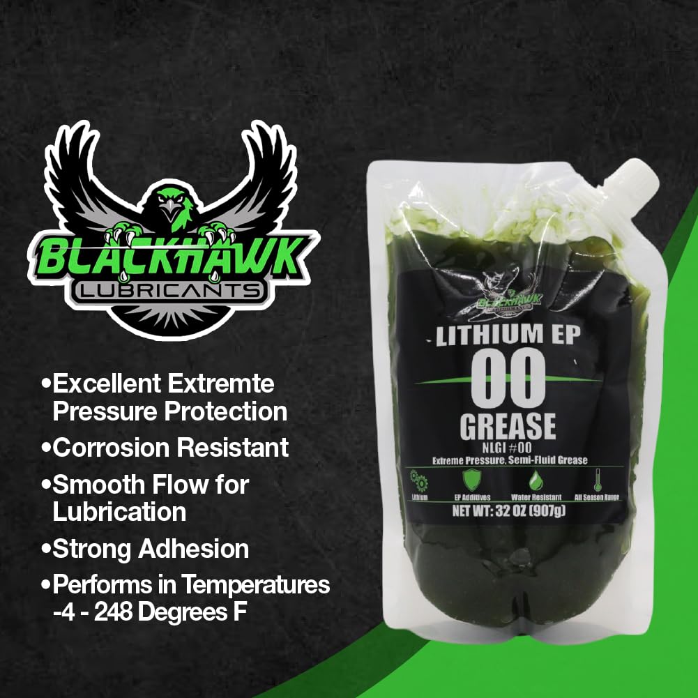 Lithium EP00 Grease for Centralized Lubrication Systems and Gear Boxes - 32 oz EZ Squeeze Pouch