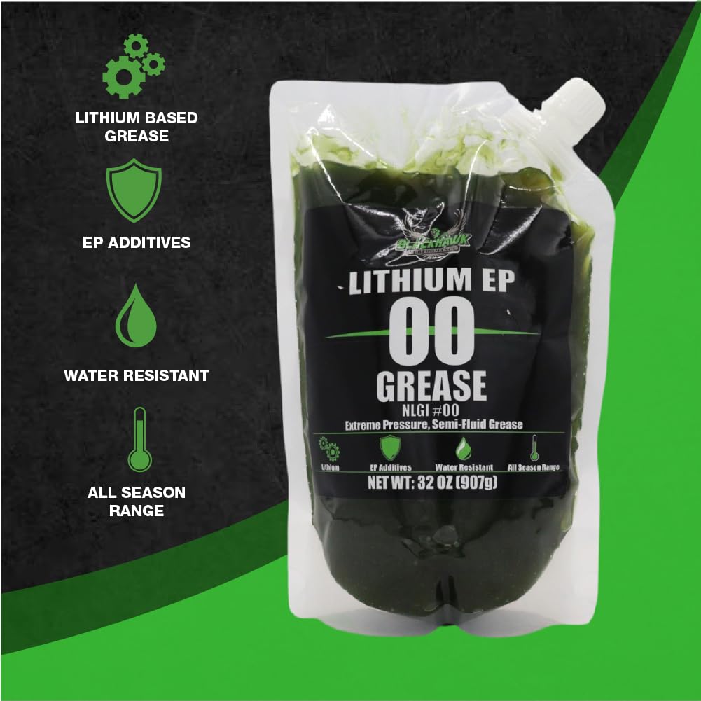 Lithium EP00 Grease for Centralized Lubrication Systems and Gear Boxes - 32 oz EZ Squeeze Pouch
