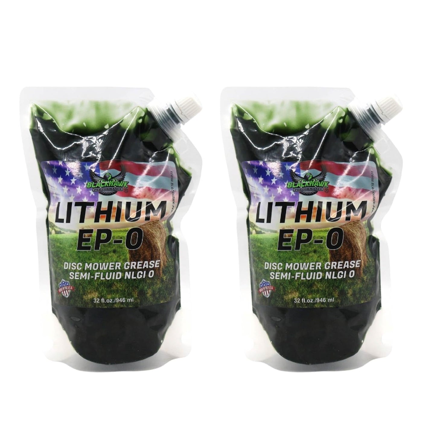 EP-0 Disc Mower Grease 32 oz EZ-Squeeze Bag Blackhawk Performance
