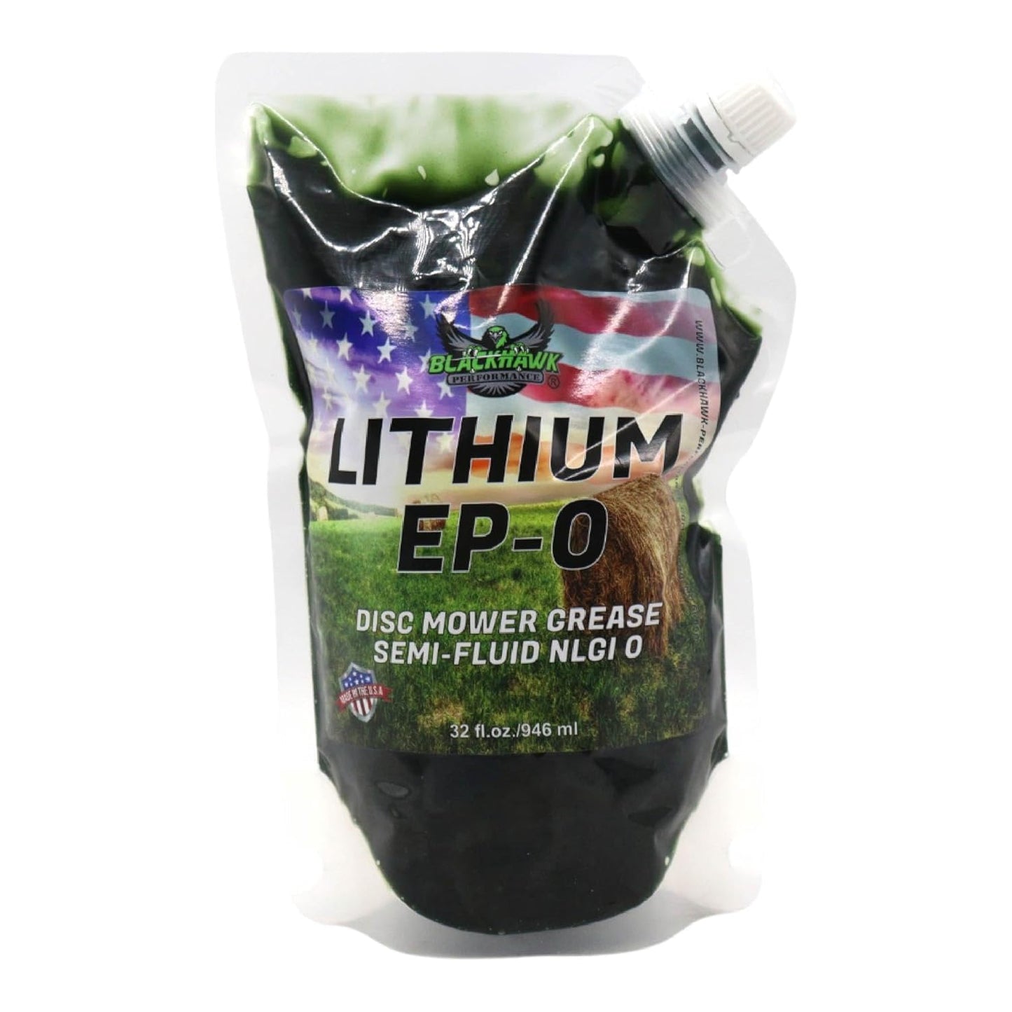 EP-0 Disc Mower Grease 32 oz EZ-Squeeze Bag Blackhawk Performance