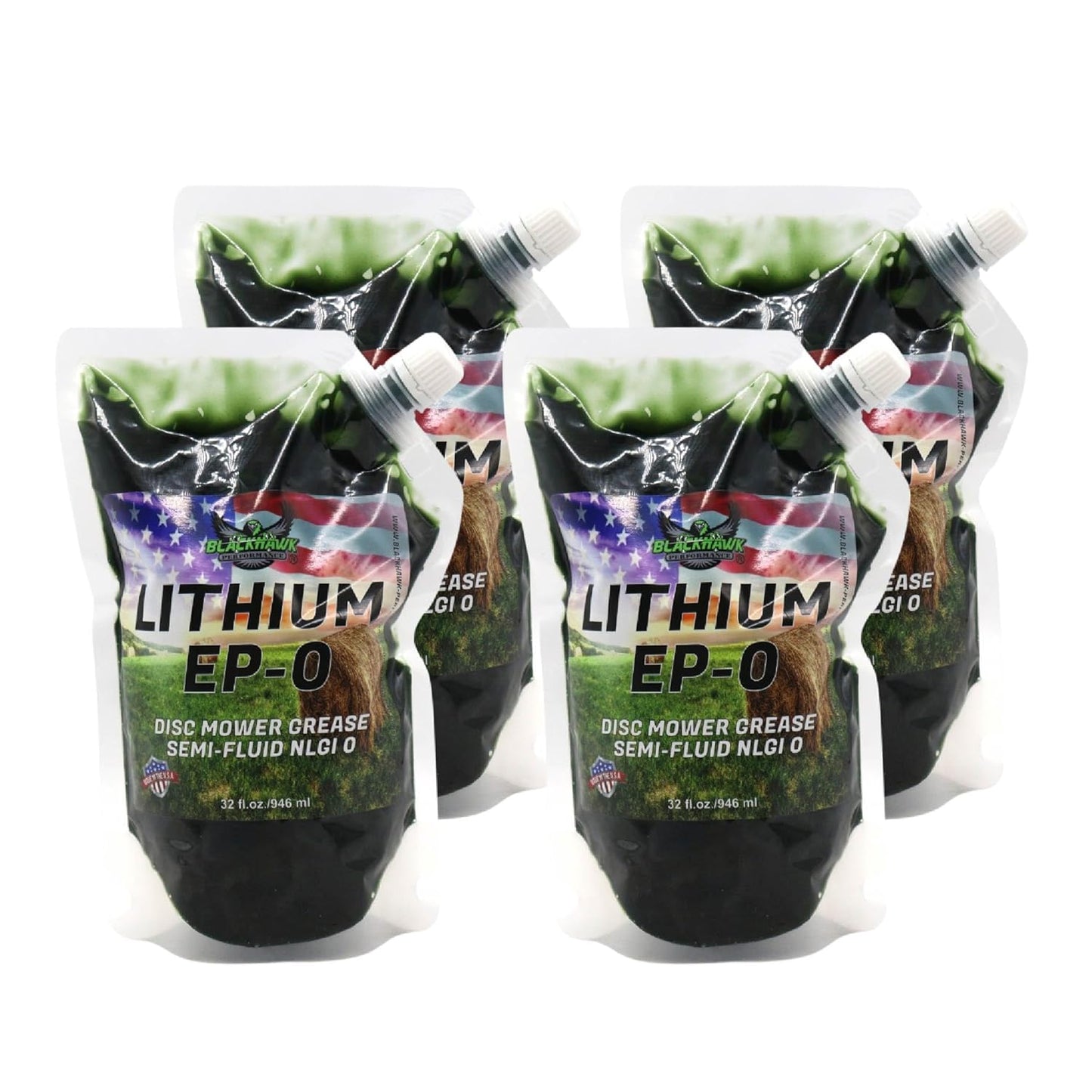 EP-0 Disc Mower Grease 32 oz EZ-Squeeze Bag Blackhawk Performance