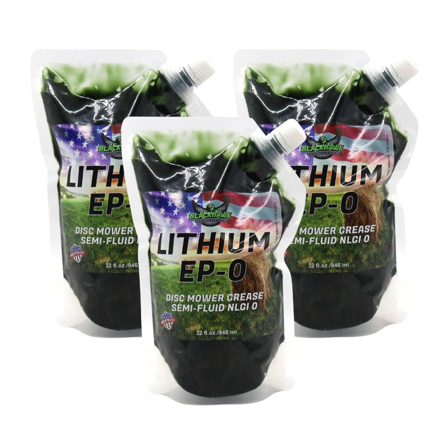 EP-0 Disc Mower Grease 32 oz EZ-Squeeze Bag Blackhawk Performance
