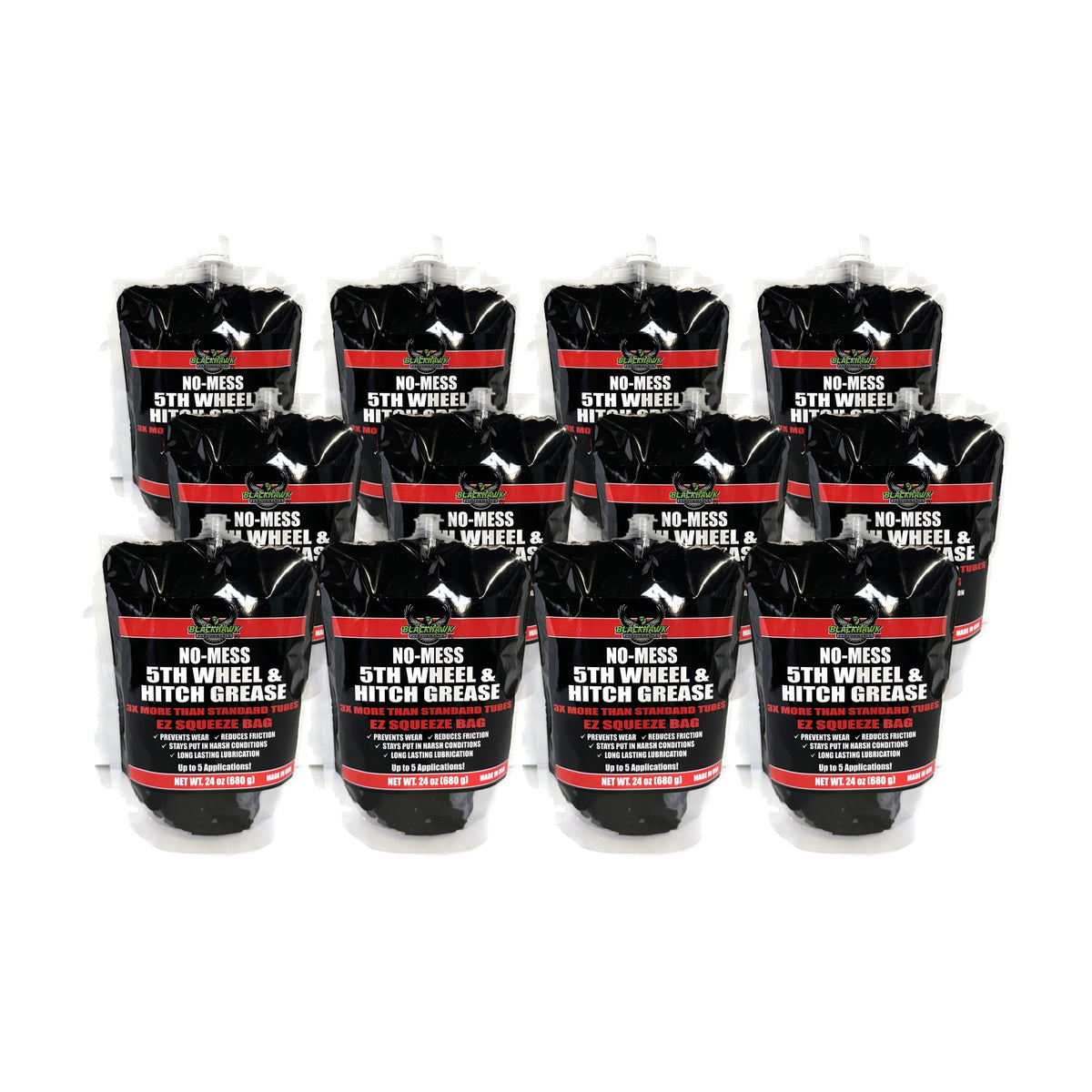 No Mess 5th Wheel and Hitch Grease (Lithium Complex NLGI #2) - EZ Squeeze Pouch 24 oz (1.5 lb)
