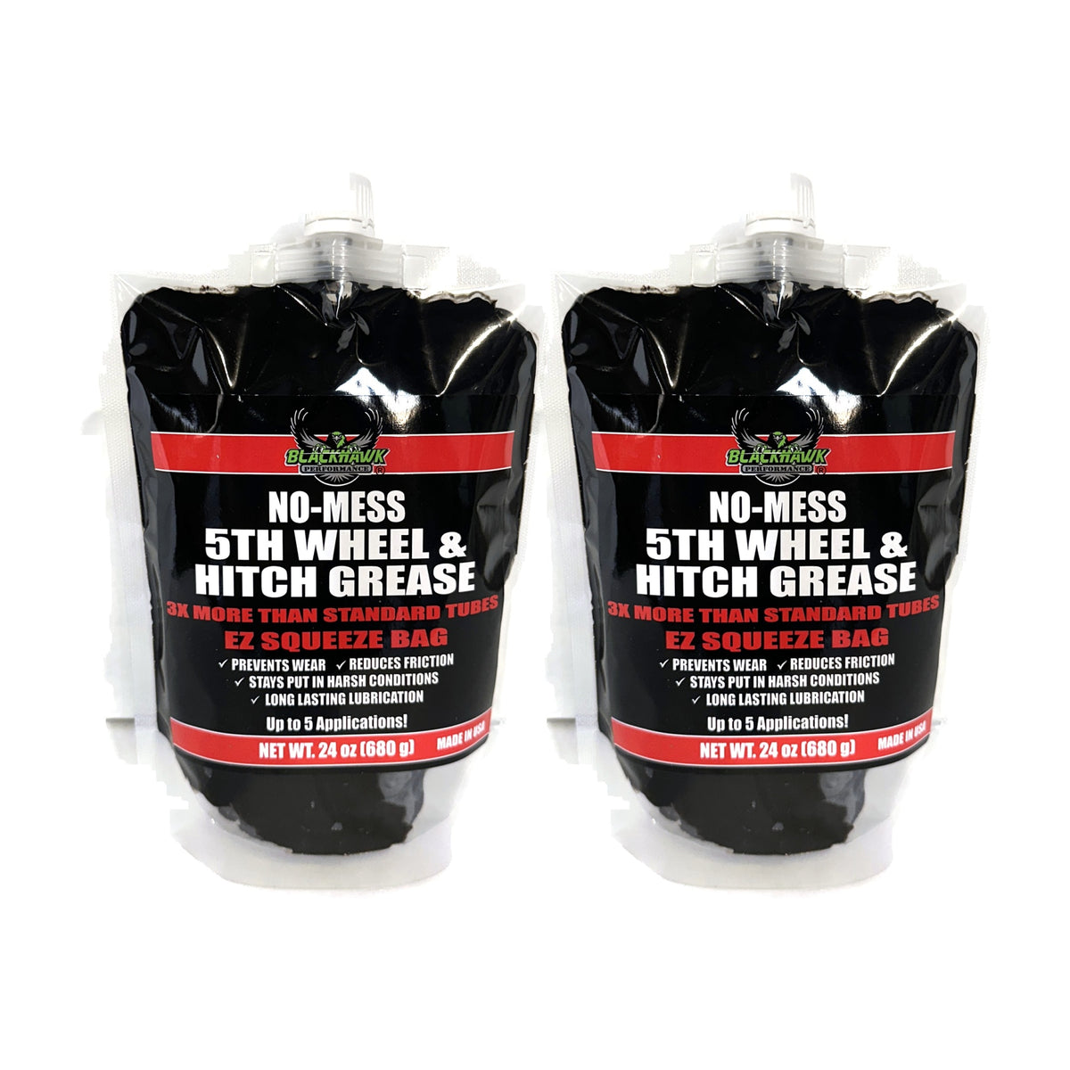 No Mess 5th Wheel and Hitch Grease (Lithium Complex NLGI #2) - EZ Squeeze Pouch 24 oz (1.5 lb)
