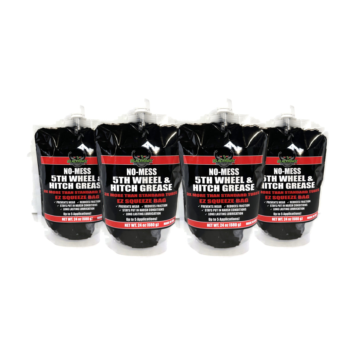 No Mess 5th Wheel and Hitch Grease (Lithium Complex NLGI #2) - EZ Squeeze Pouch 24 oz (1.5 lb)