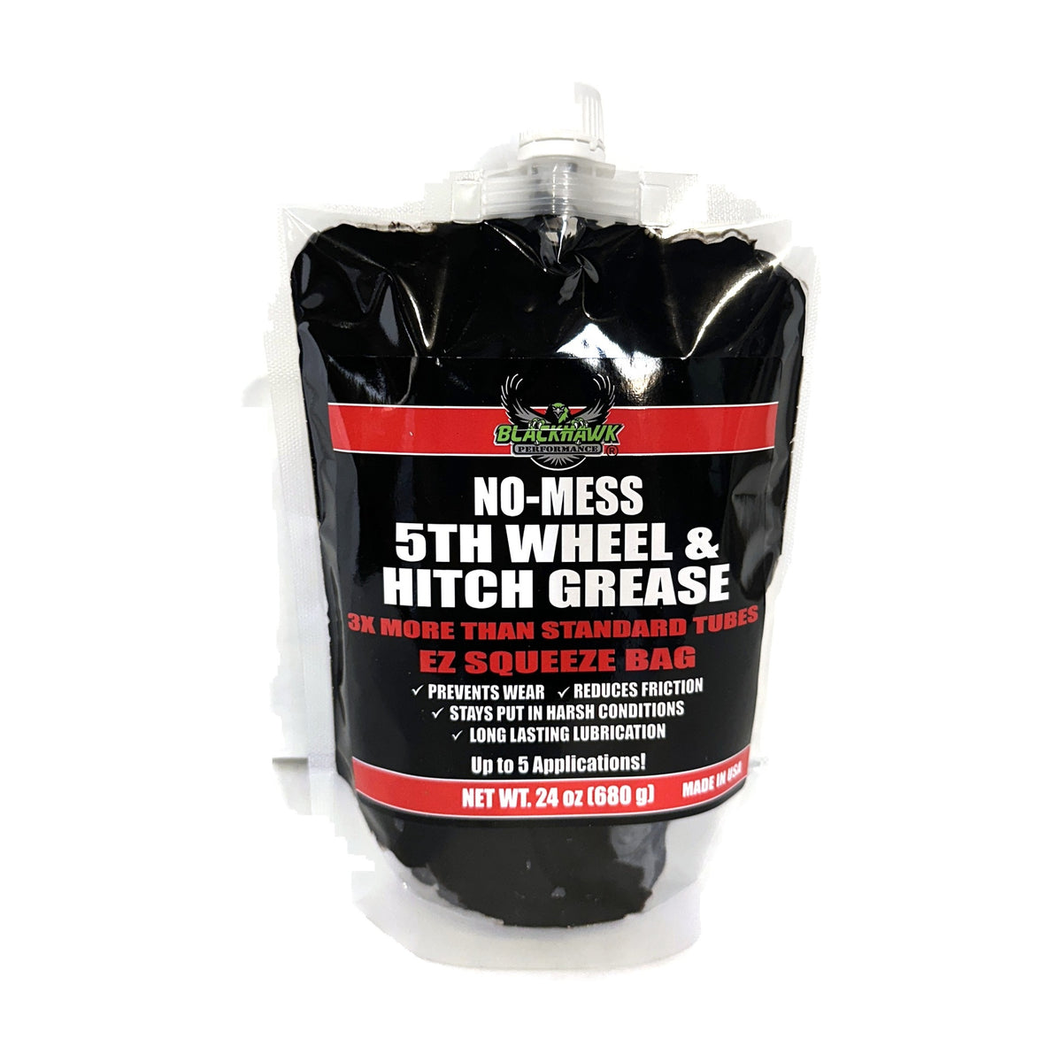 Blackhawk Performance No-Mess 5th Wheel & Hitch Grease, 24 oz (680 g) EZ-Squeeze Pouch